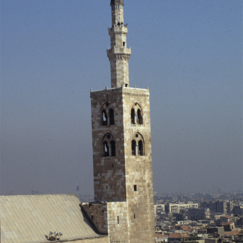  General exterior view of great Umayyad Mosque