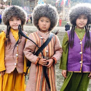Children in national clothing, World Nomad Games