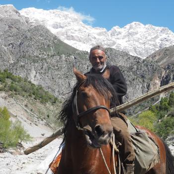 Shephard trekking in Arslanbob