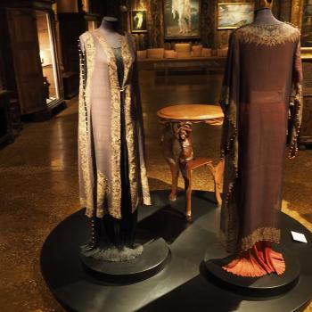 Silk dresses at the Silk Museum in Venice