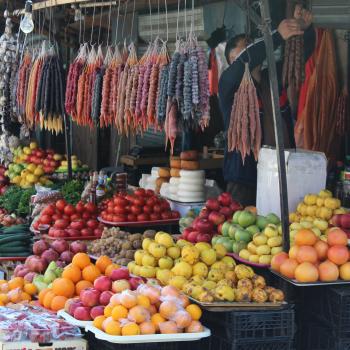 Traditional Georgian Fruit and Vegetables Market